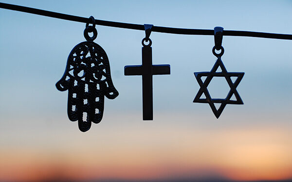 11 Nov 2006, Paris, France --- Symbols of the Three Monotheistic Religions --- Image by © Sйbastien Dйsarmaux/Godong/Corbis