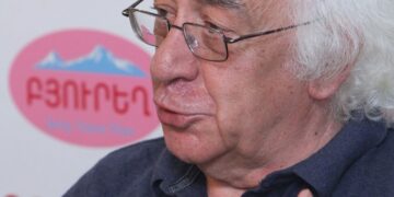 Newly elected chairman of the Armenakan-Ramkavar Liberal Party Hakob Avetikyan guest in Friday press club