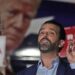 FILE - In this Nov. 5, 2020, file photo Donald Trump Jr., gestures during a news conference at Georgia Republican Party headquarters in Atlanta. A spokesman says President Donald Trump’s eldest son, Donald Trump Jr., has been infected with the coronavirus.  The spokesman says the younger Trump learned his diagnosis earlier this week, has no symptoms and has been quarantining. (AP Photo/John Bazemore, File)