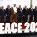 World leaders including U.S. President Donald Trump and Egypt's President Abdel Fattah al-Sisi pose for a family photo, at a world leaders' summit on ending the Gaza war, amid a U.S.-brokered prisoner-hostage swap and ceasefire deal between Israel and Hamas, in Sharm el-Sheikh, Egypt, October 13, 2025. Yoan Valat/Pool via REUTERS